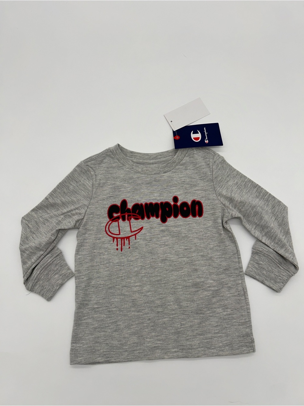 Champion Kids 2T Grey Long-Sleeve Tee